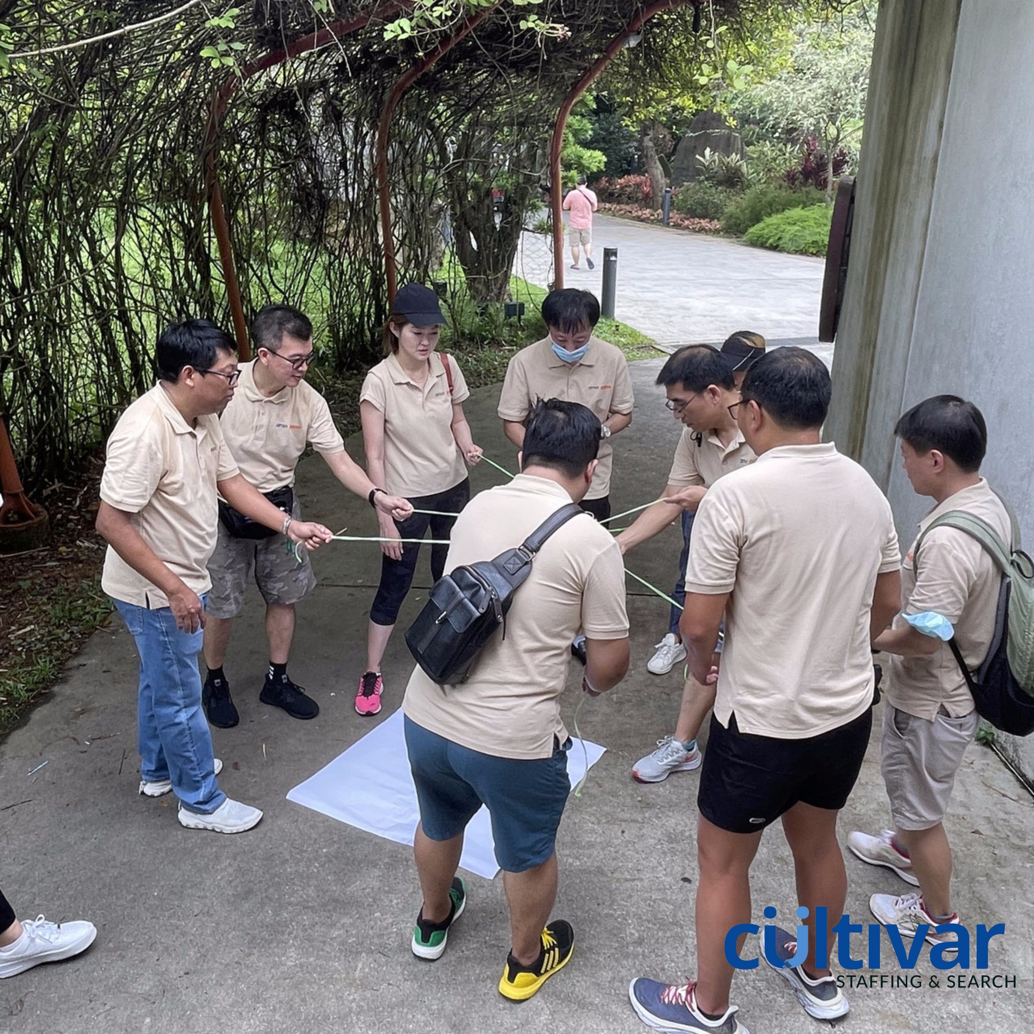 Temporary staffing for a corporate team building event at Gardens by the Bay, where Cultivar supported the event with 25 temporary staff. 